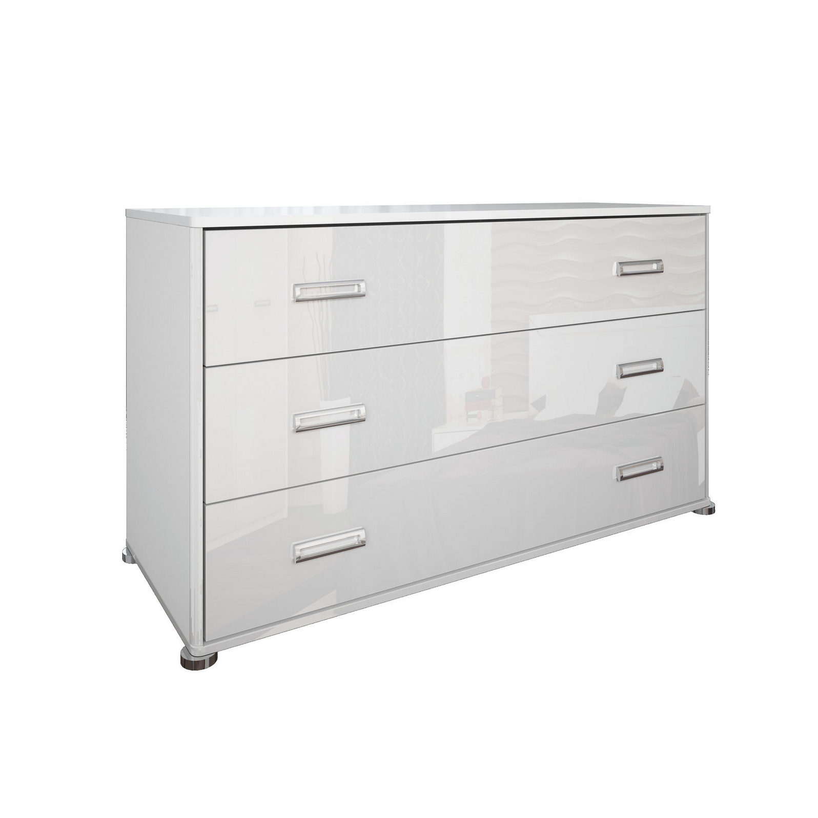 Комод  Белла Белый 3 ящика