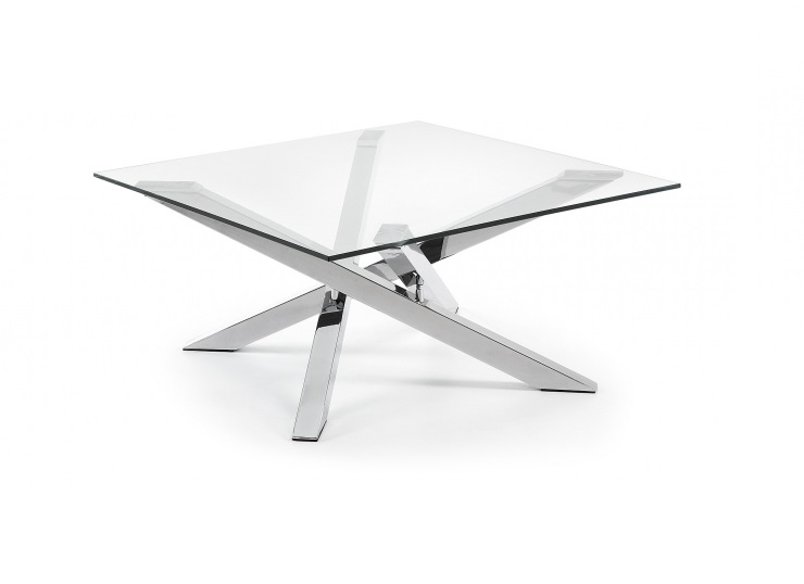 Журнальный столик MIKADO хром 90х90  C369C07 Журнальный столик MIKADO хром 90х90  C369C07