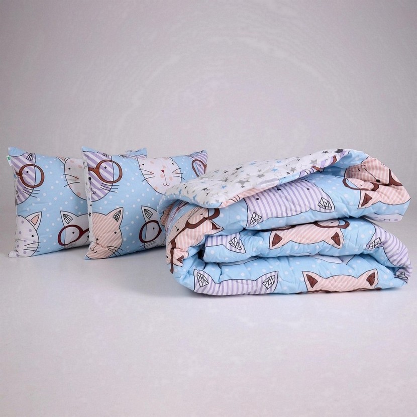 Летний постельный комплект №2817 Whales Хлопок