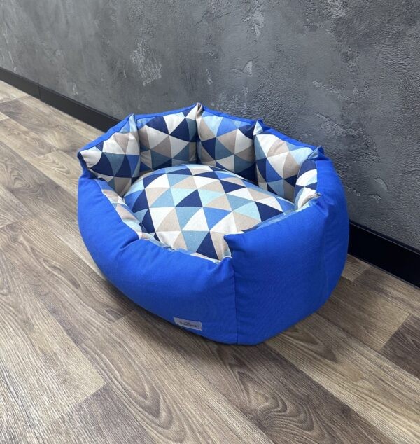 Лежак для котів та собак панама модель 1 "Mosaic blue"