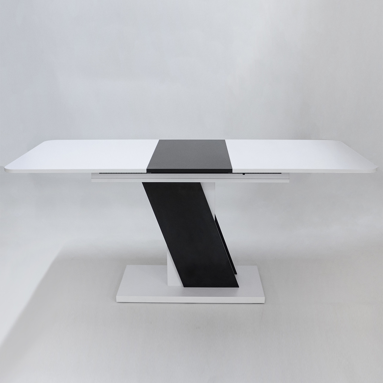 Стол обеденный раскладной  Carvelo Белая Аляска/Черный Униколор