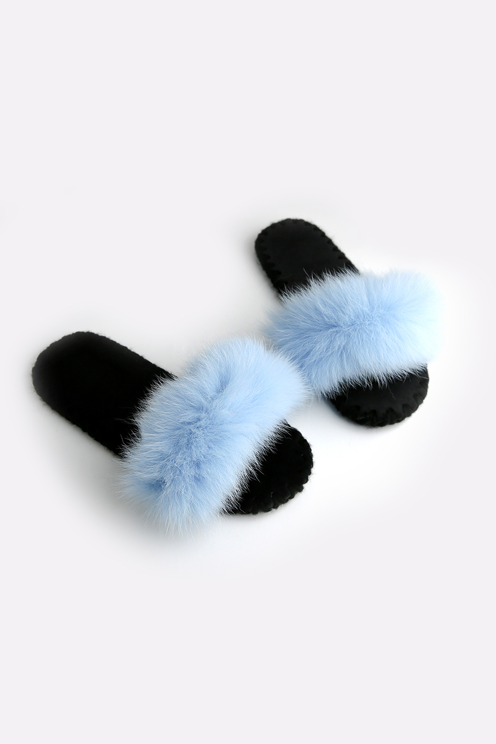 Детские домашние тапочки Family Story Пушистики  голубые ЭВА 30-31 р