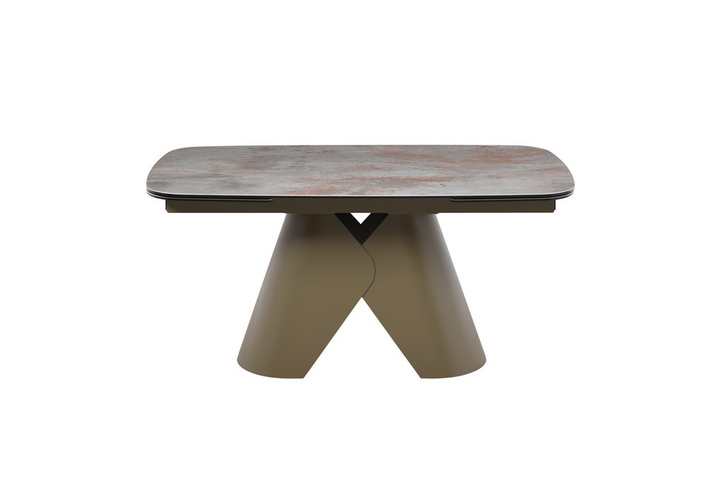 Стол обеденный раскладной TML-997 Айрон Бронз/Коричневый 160(240)х90х76 см