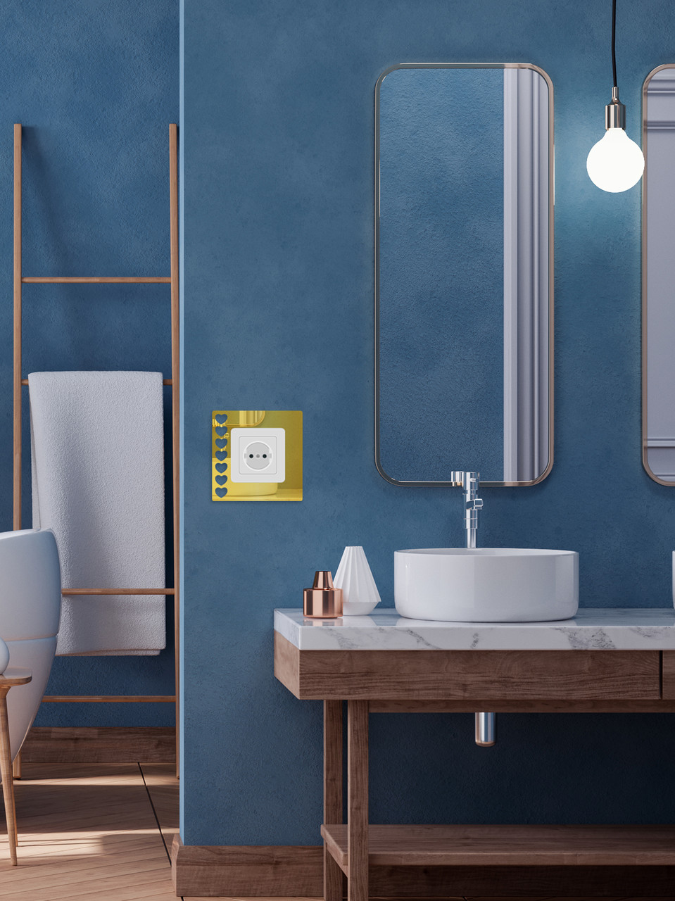 Зеркальный настенный акриловый декор рамка наклейка под выключатель №9 золото 1 шт. Зеркальный настенный акриловый декор рамка наклейка под выключатель №9 золото 1 шт.