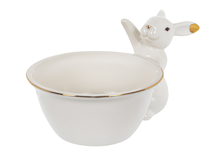 Декоративный салатник Кролик 19x10 см 149-477 Декоративный салатник Кролик 19x10 см 149-477