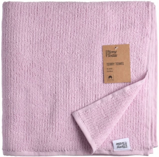 Полотенце махровое Ardesto Air, розовое, 70х140см, 100% хлопок