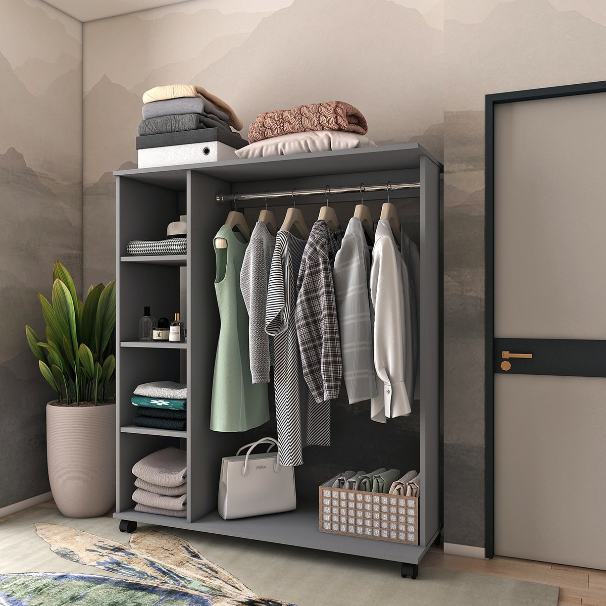 Гардеробная стойка Д1 графит