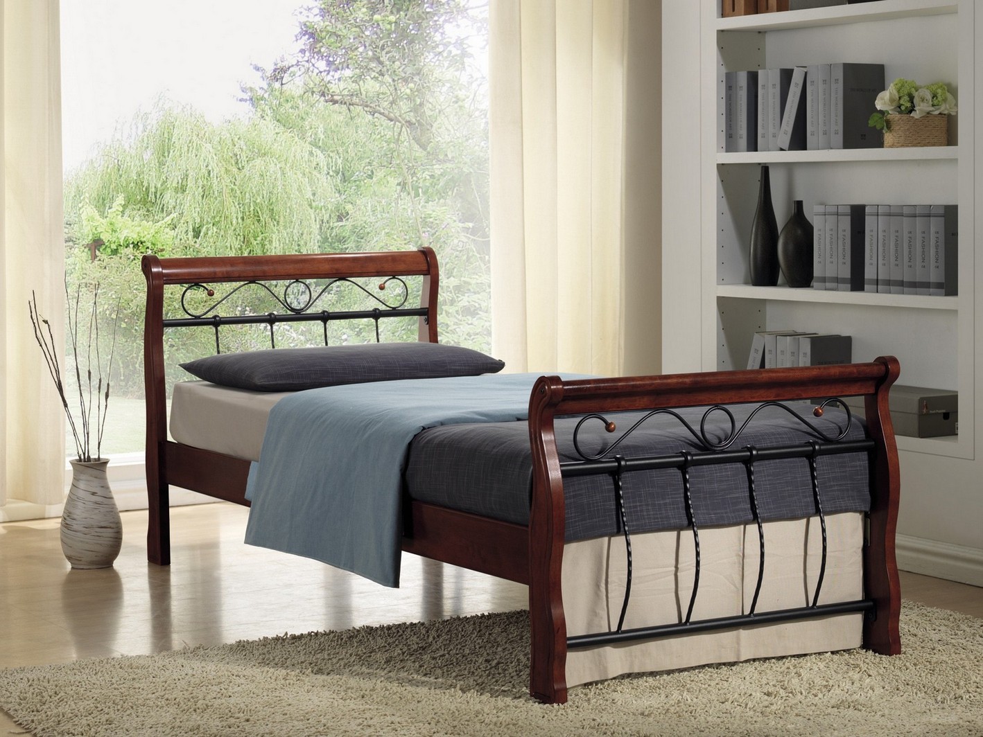 Односпальная кровать Venecja 90X200 Черешня античная Односпальная кровать Venecja 90X200 Черешня античная