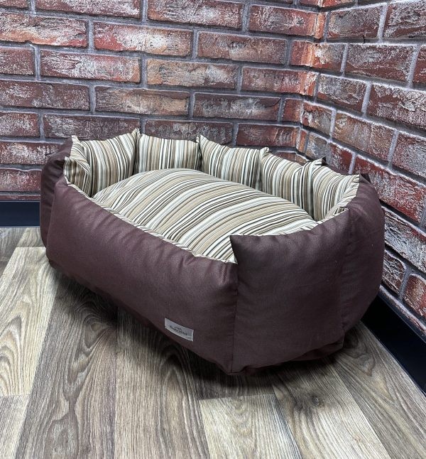 Лежак для кошек и собак панама модель 1 "Line beige" 50х40 см