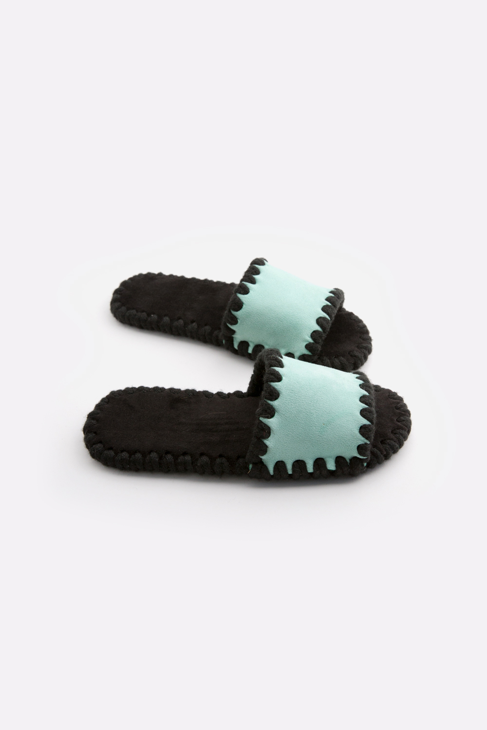 Жіночі домашні капці Family Story Класичні відкриті Ментолові