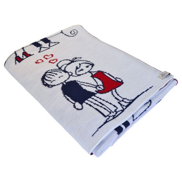 Плед вязаный Прованс Любовь 120х165см (14427) Плед вязаный Прованс Любовь 120х165см (14427)