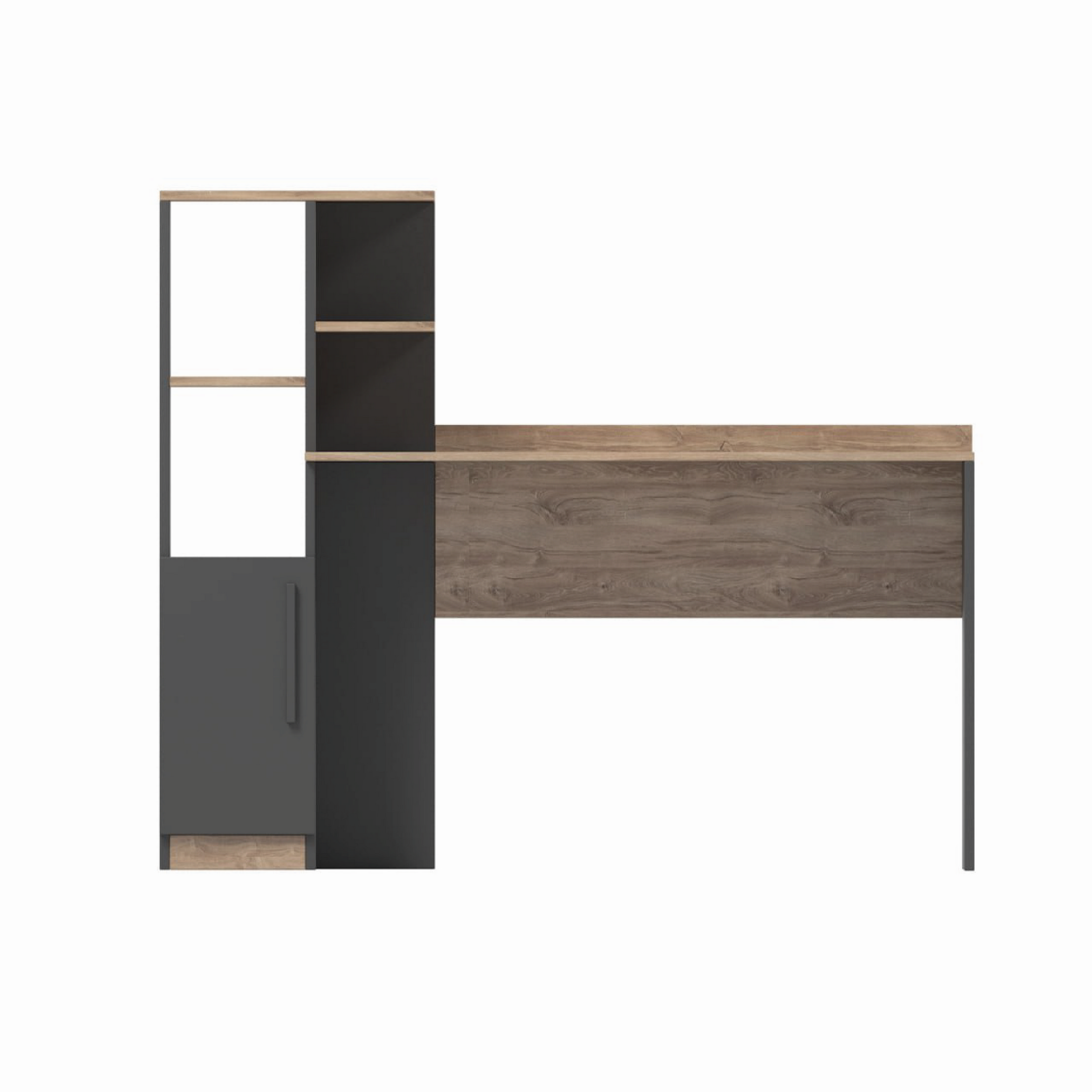 Письмовий стіл Дзен Антрацит/Дуб Канзас (МC-240.1) 120х50x97 Лівий