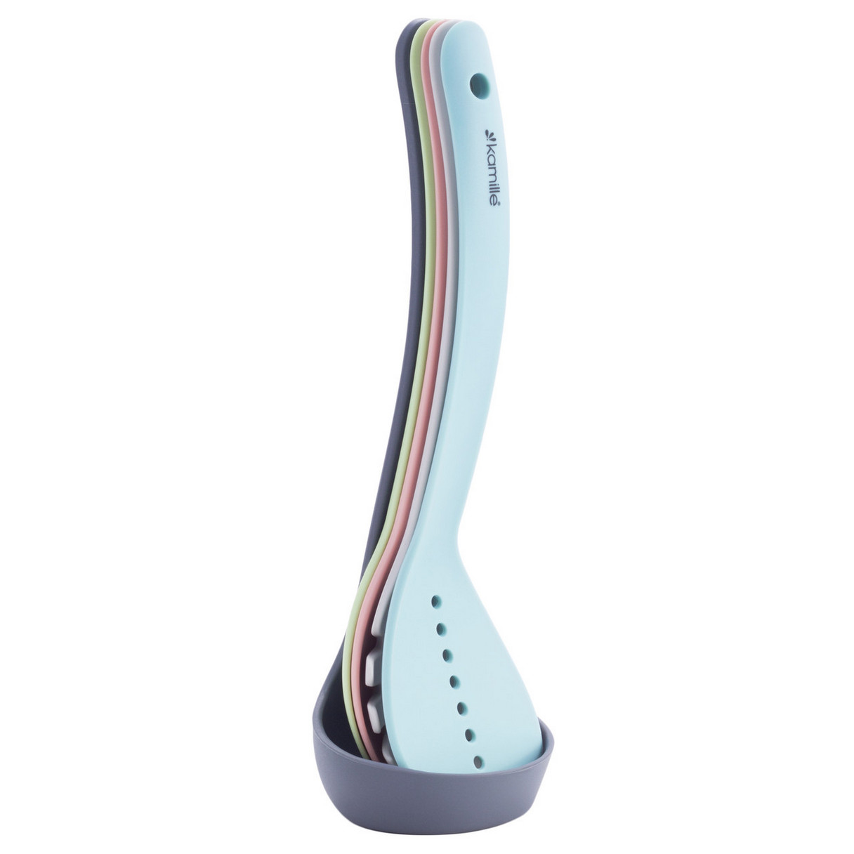 Набор кухонных принадлежностей Kamille с подставкой 5 предметов нейлоновые KM-5237 Набор кухонных принадлежностей Kamille с подставкой 5 предметов нейлоновые KM-5237