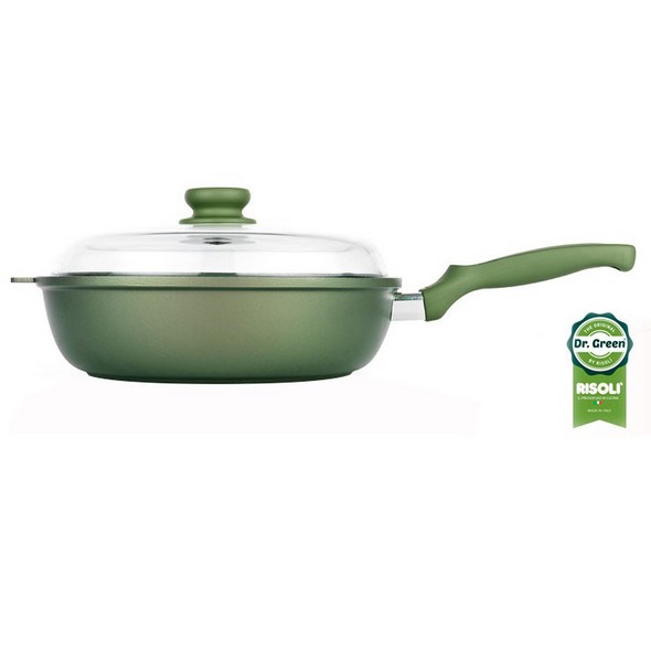 Сотейник с крышкой,  28 см Dr. Green Induction  RISOLI Сотейник с крышкой,  28 см Dr. Green Induction  RISOLI