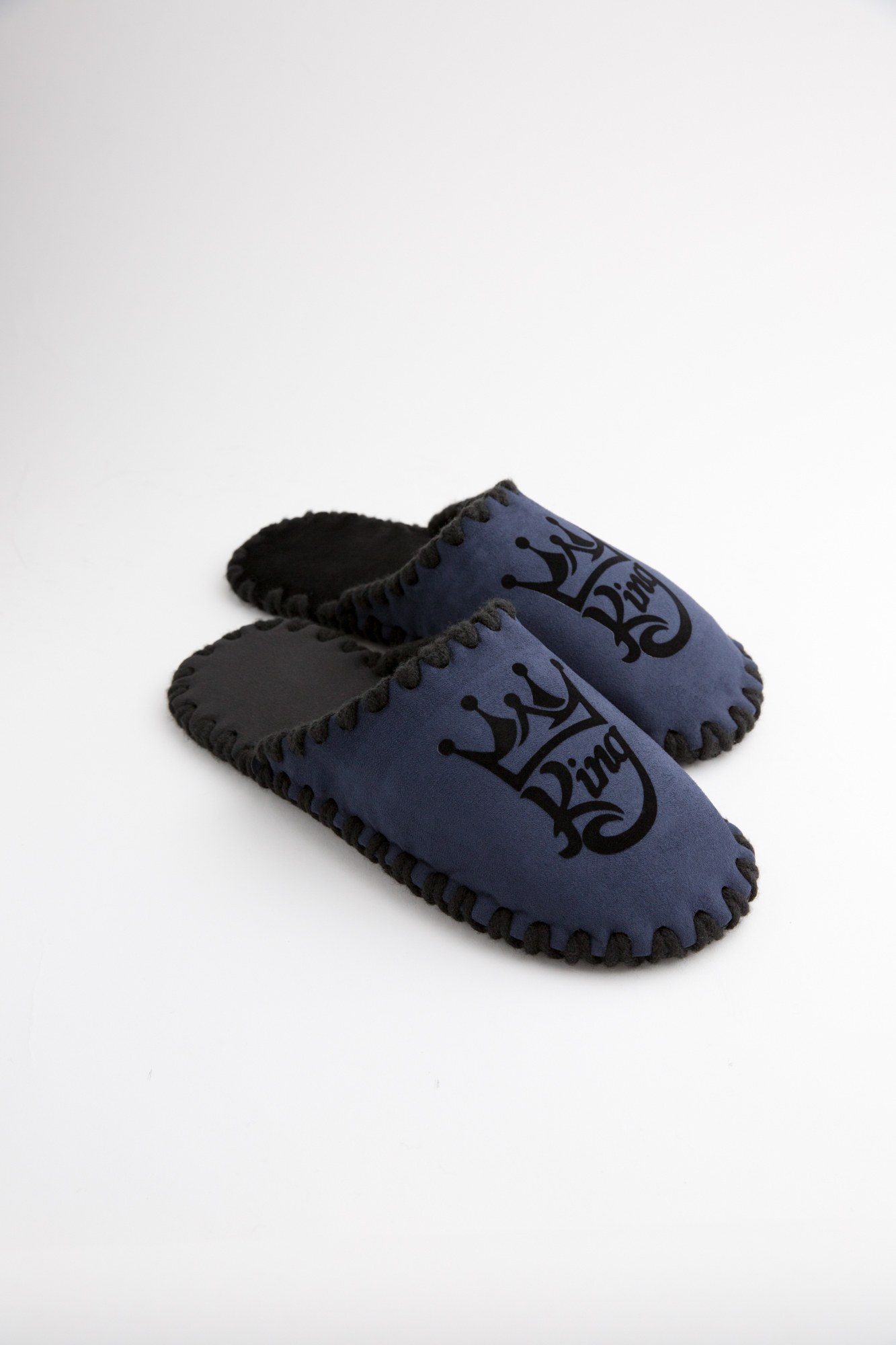Мужские домашние тапочки Family Story Классические King закрытые Темно-синие 40-41 р