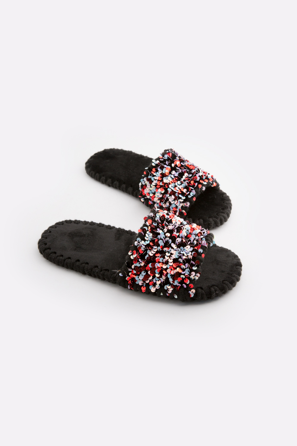 Женские домашние тапочки Family Story Паетки Красная сирень ЭВА 36-37 р