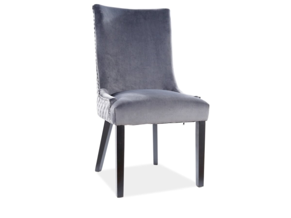 Стул LEON Velvet серый/черный