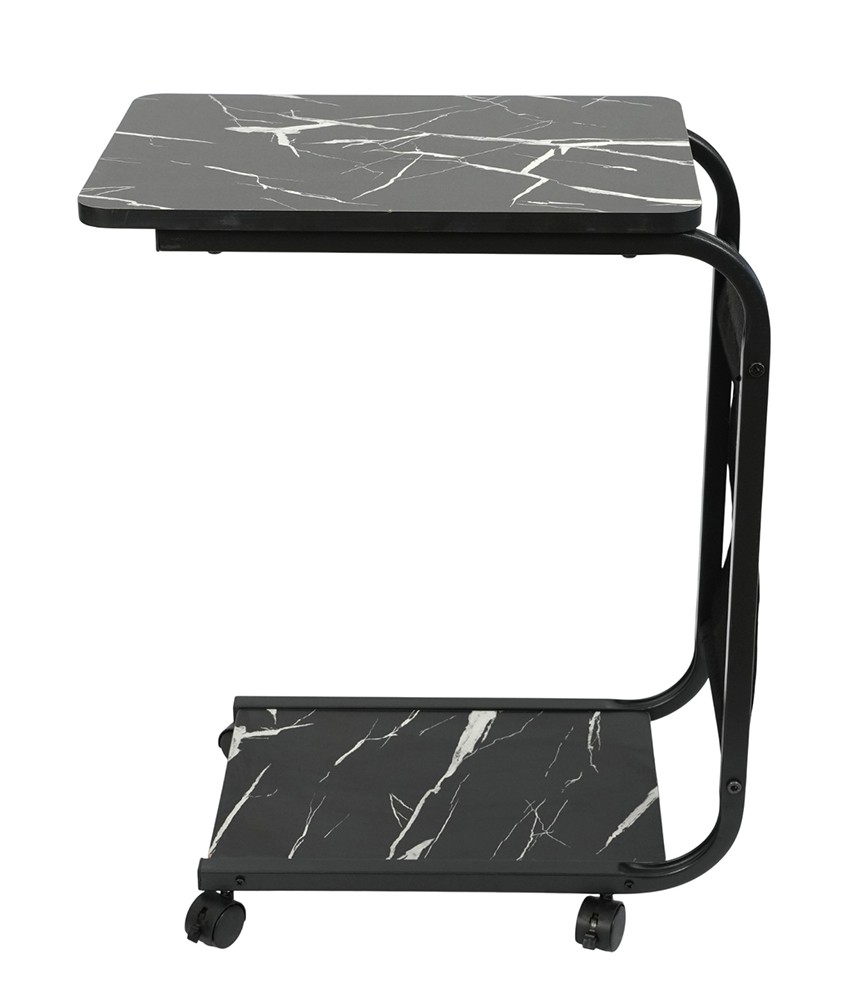 Приставной столик на колёсах FABRIKA BRAIN Marble Black Приставной столик на колёсах FABRIKA BRAIN Marble Black