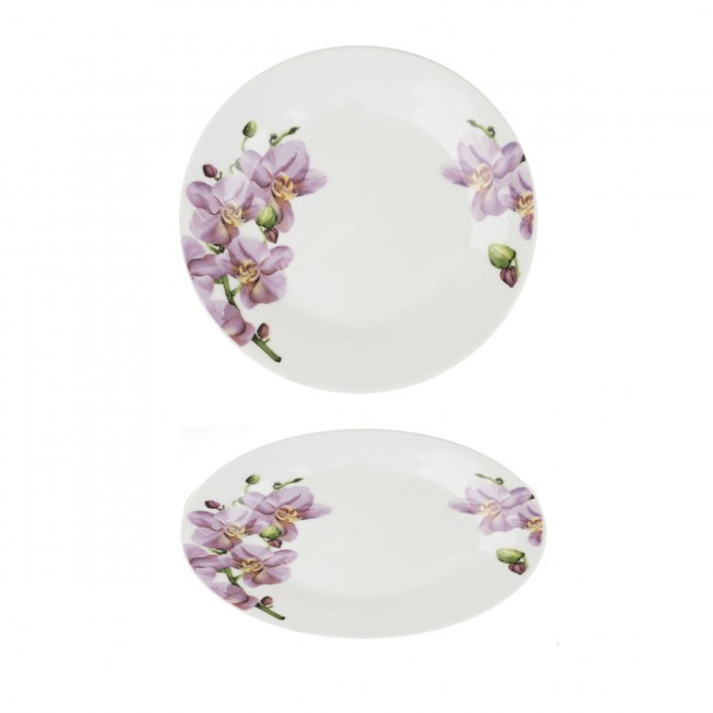 Набір десертних тарілок Орхідея 18 см 12 шт 4383