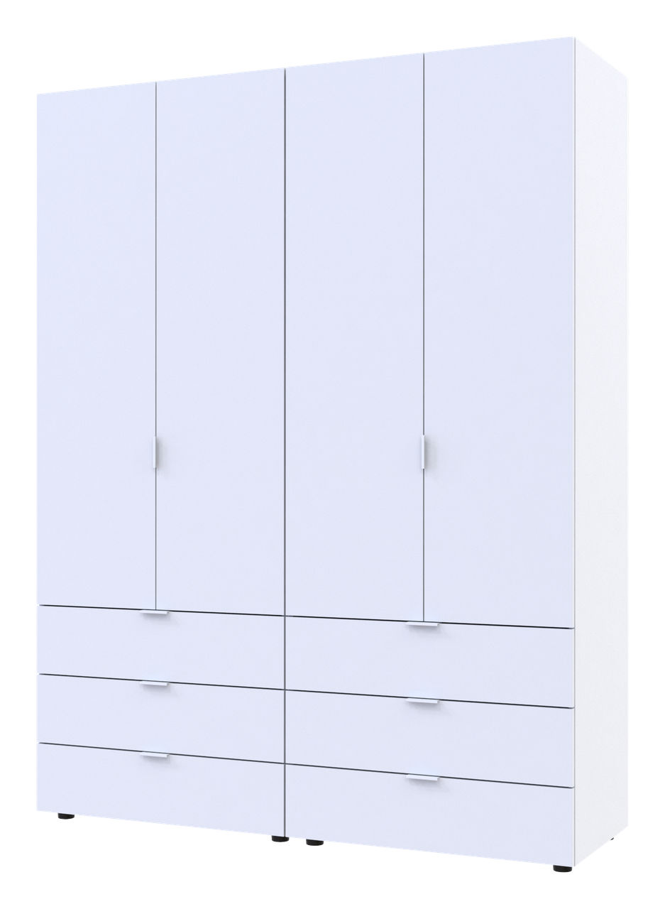 Шкаф для одежды Гелар комплект Белый 2+2 ДСП Шкаф для одежды Гелар комплект Белый 2+2 ДСП