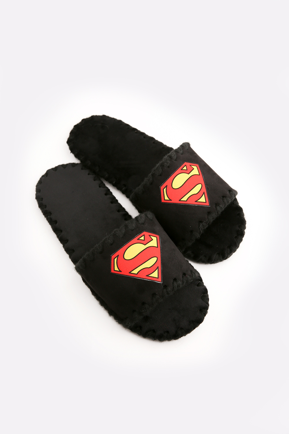 Мужские домашние тапочки Family Story Классические Цветной Superman открытые Черные 30-31 р