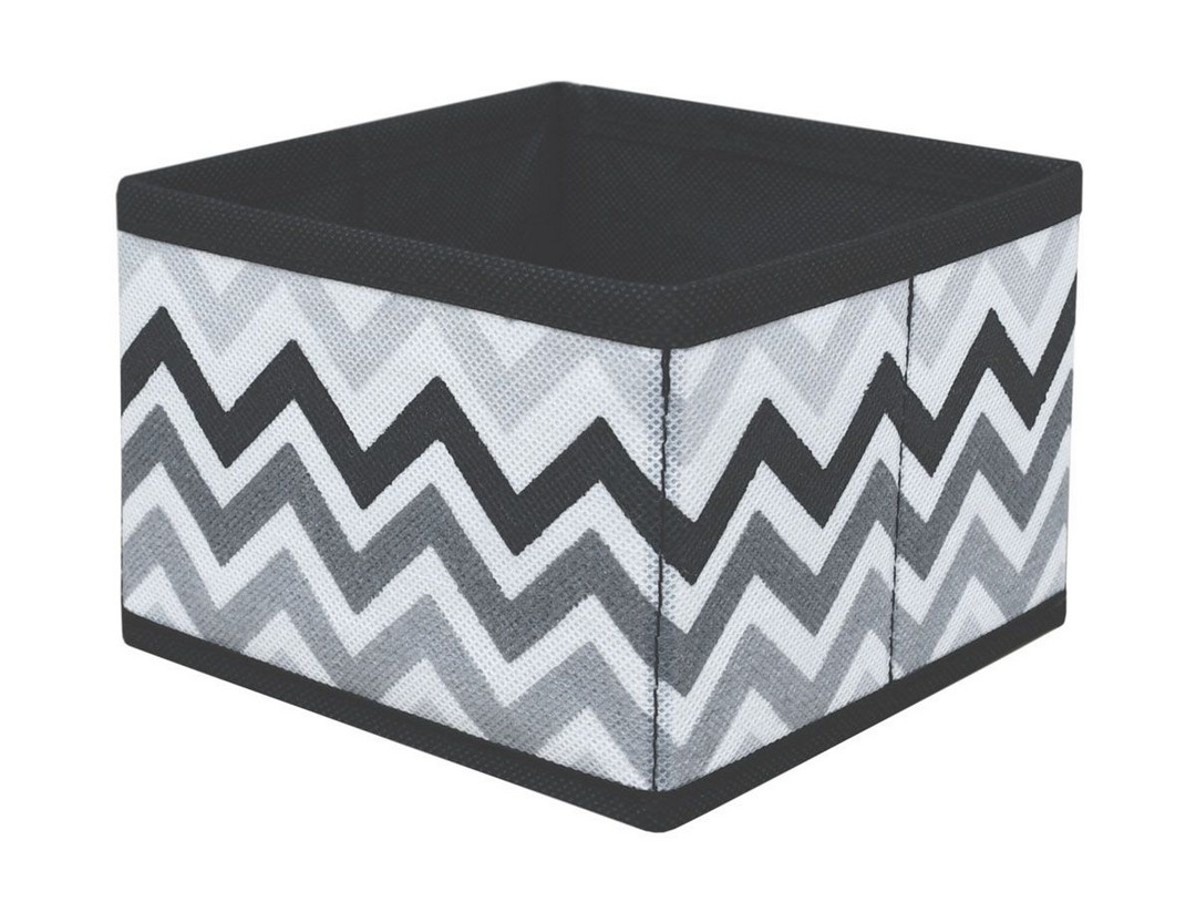 Короб для зберігання Handy Home Zigzag, 14х14х10 см  Білий/ Сірий/ Чорний (ZSH-09) Короб для зберігання Handy Home Zigzag, 14х14х10 см  Білий/ Сірий/ Чорний (ZSH-09)
