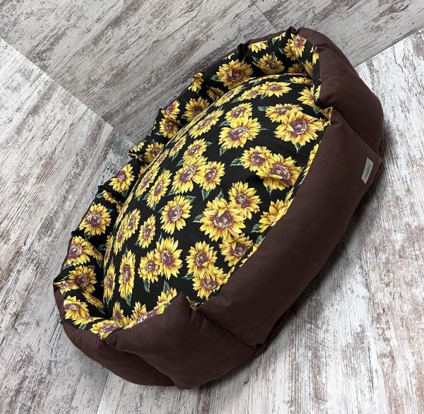 Лежак для котів та собак панама модель 1 “Sunflowers”
