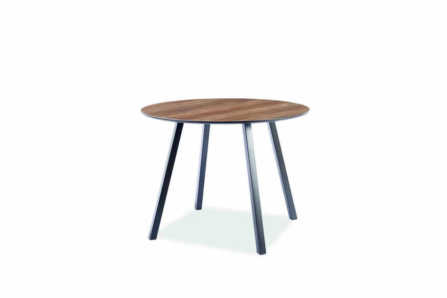 Стіл OAKLAND горіх/чорний каркас д.100