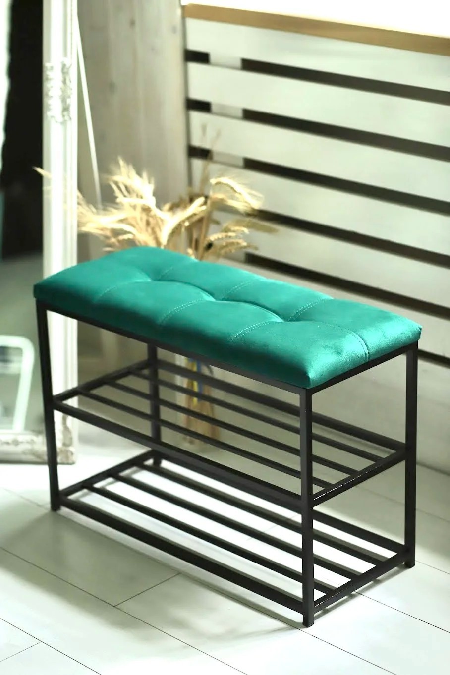 Банкетка для взуття велюр Mal26