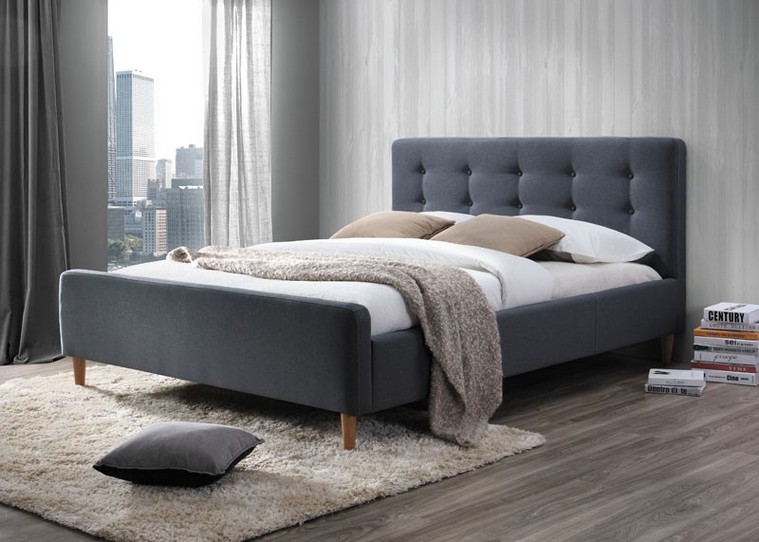 Двуспальная кровать Pinko 160X200 Серый Двуспальная кровать Pinko 160X200 Серый