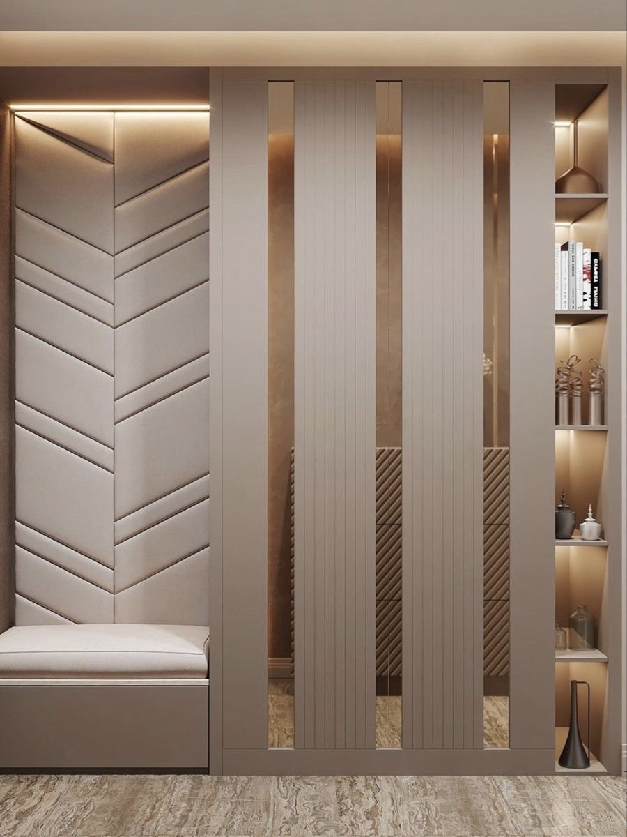 Дзеркальний настінний акриловий декор наліпка "Молдинг-50" 2 шт. бронза