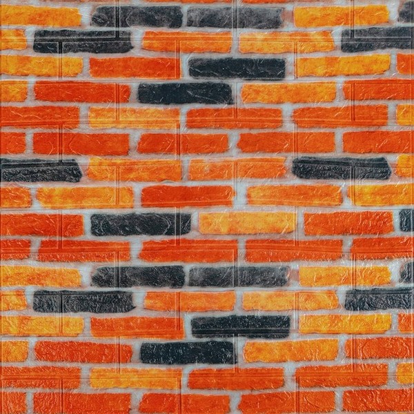 Самоклеюча 3D панель під бежево-коричневу цеглу катеринослав 70х77х0,3см  SW-00001440 Самоклеюча 3D панель під бежево-коричневу цеглу катеринослав 70х77х0,3см  SW-00001440