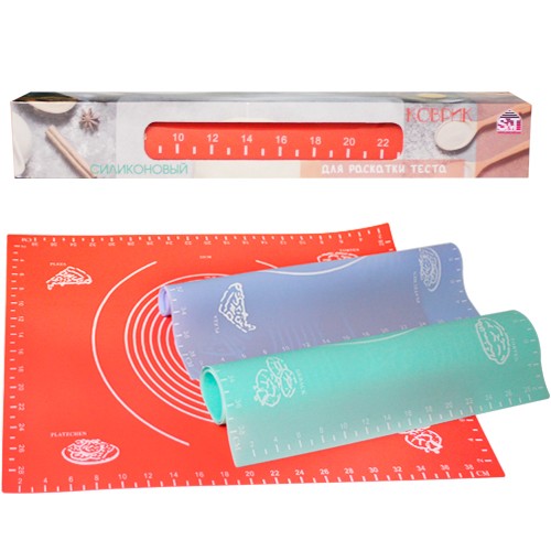 Силиконовый коврик для раскатки теста Cмолл 40х30см