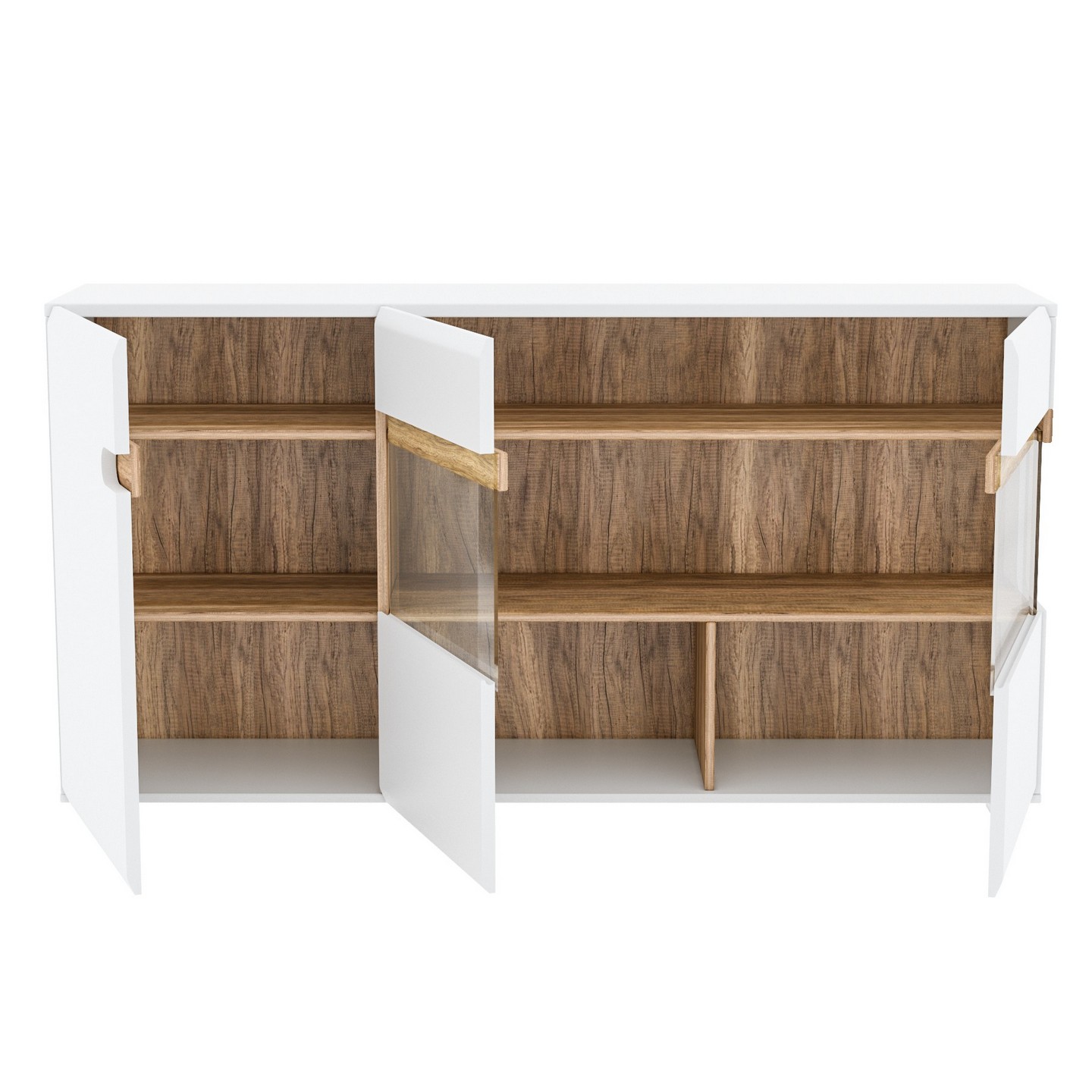 Комод LETIS E2 правый белый+дуб каньон