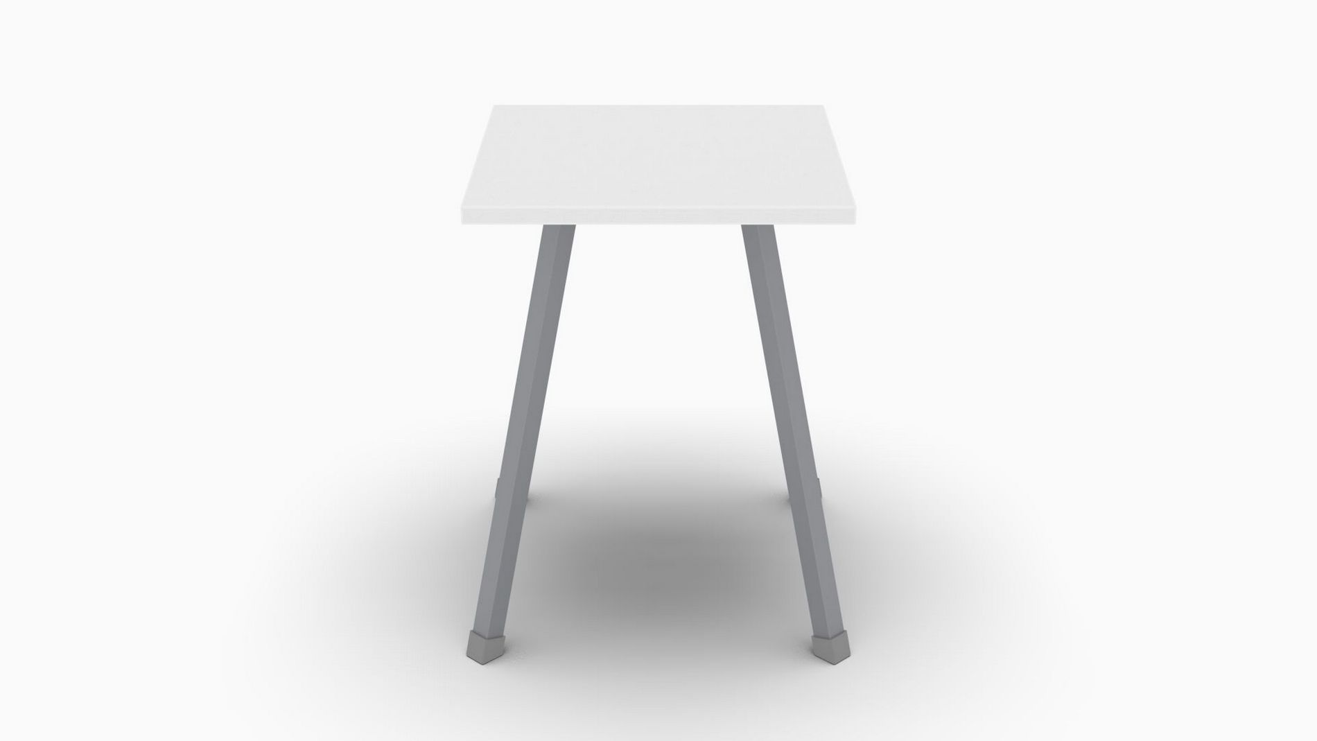 Табурет серый металл Белый