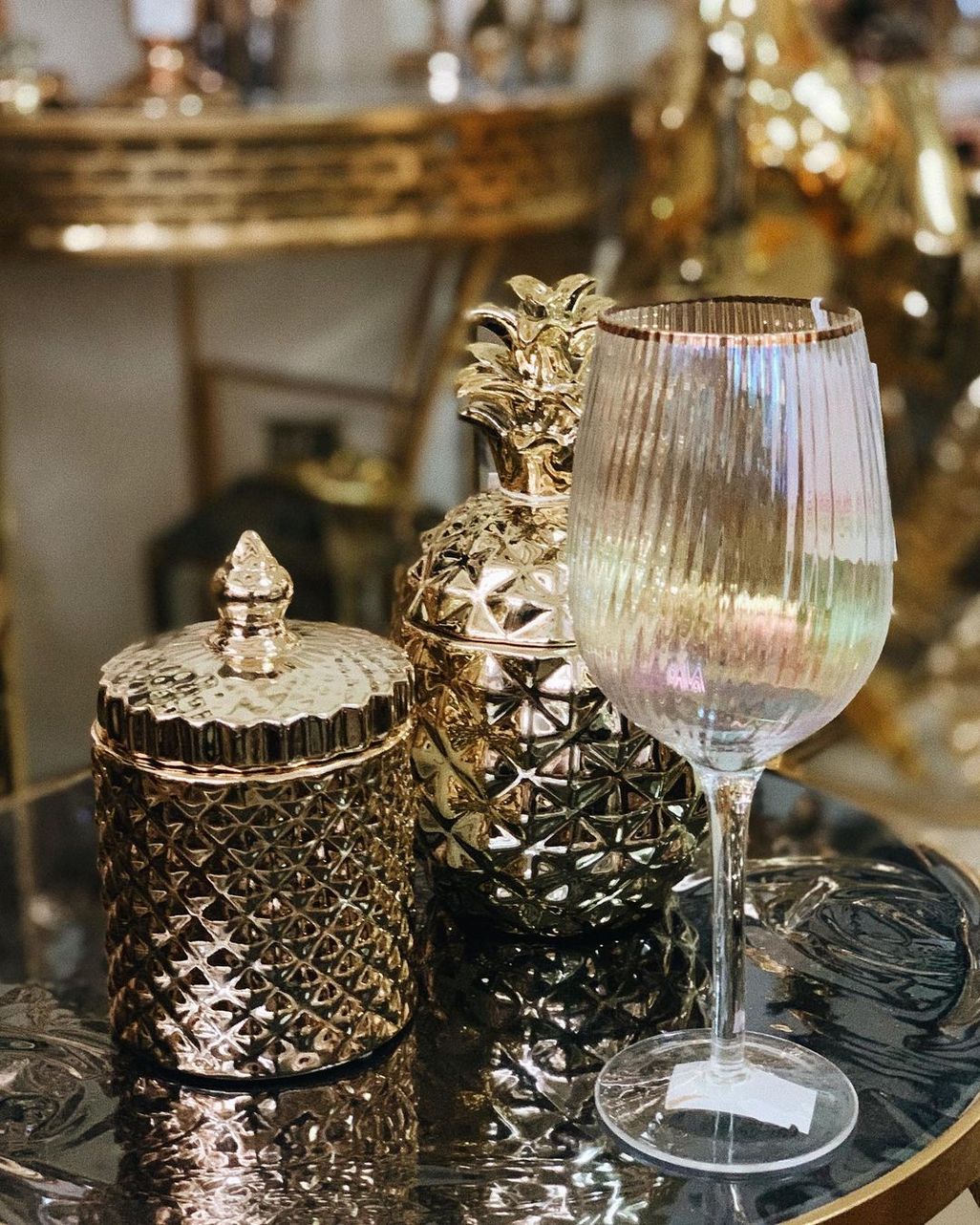 Набір келихів  Olens Оптик Голд 325 мл 4 шт