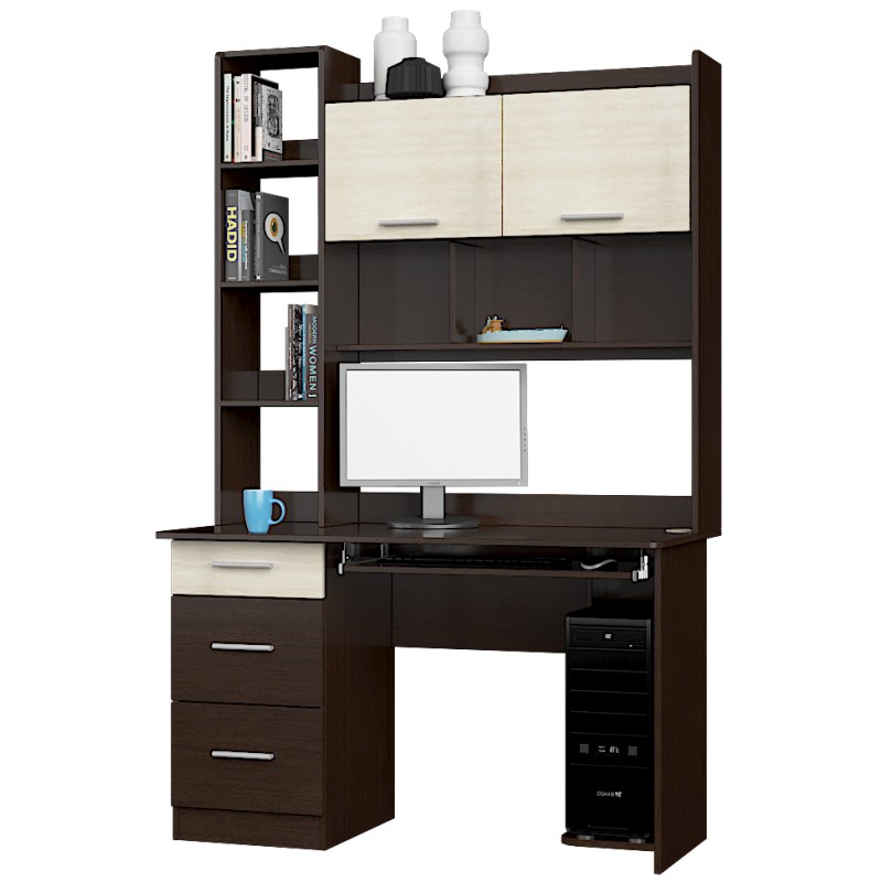 Cтол компьютерный Школьник-6 Венге темный/Дуб молочный Cтол компьютерный Школьник-6 Венге темный/Дуб молочный