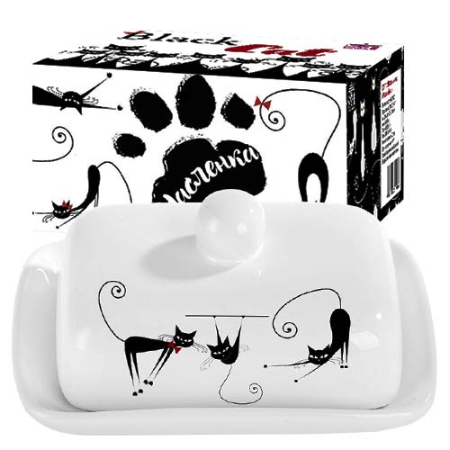 Масленка Черная кошка 13х17х5,5см Масленка Черная кошка 13х17х5,5см