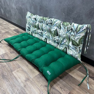 Подушка на піддони/гойдалки/каркаси панама комбінована «Tropical forest green» Подушка на піддони/гойдалки/каркаси панама комбінована «Tropical forest green»