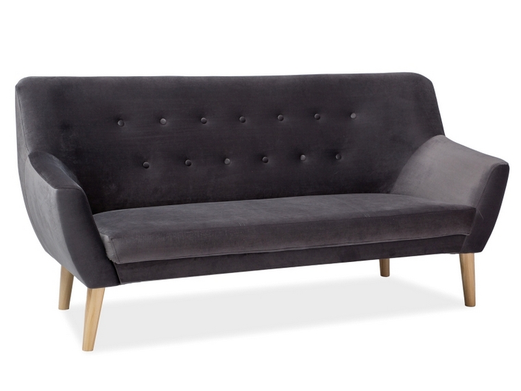Диван Nordic 3 Velvet 14 Серый Диван Nordic 3 Velvet 14 Серый