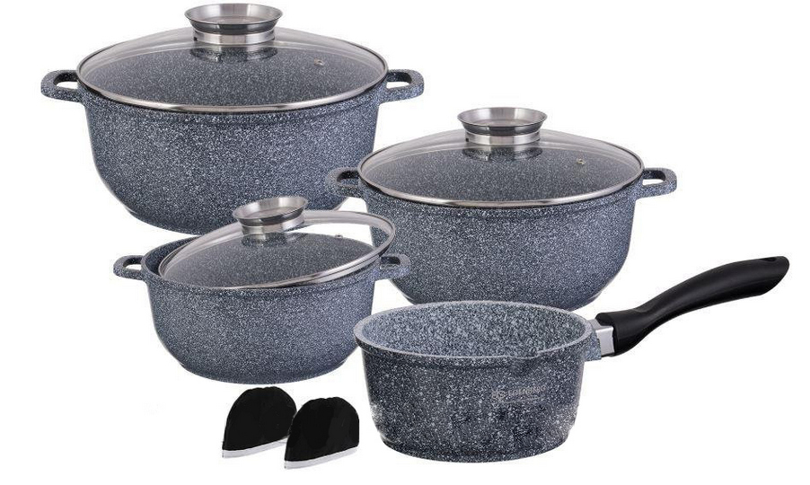 Набор посуды Edenberg с мраморным покрытием 10 предметов EB-8010