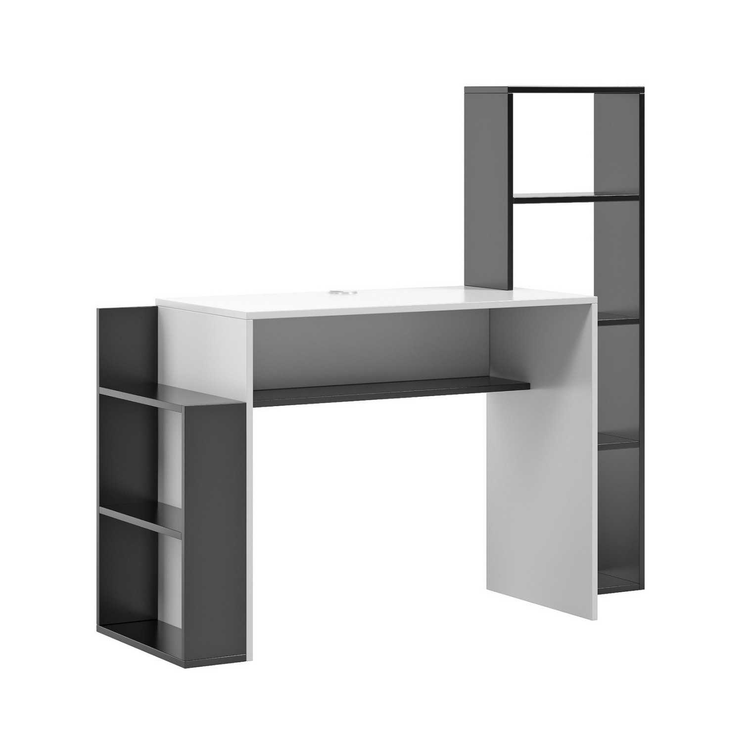 Письменный стол Густав Белый/Графит (C-91) 144х50х75/122 правый