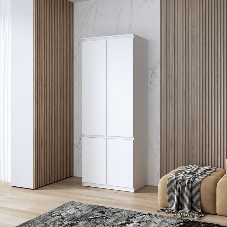 Шкаф для одежды с полками R-24 белый