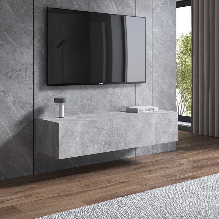 Тумба под телевизор М-18 бетон