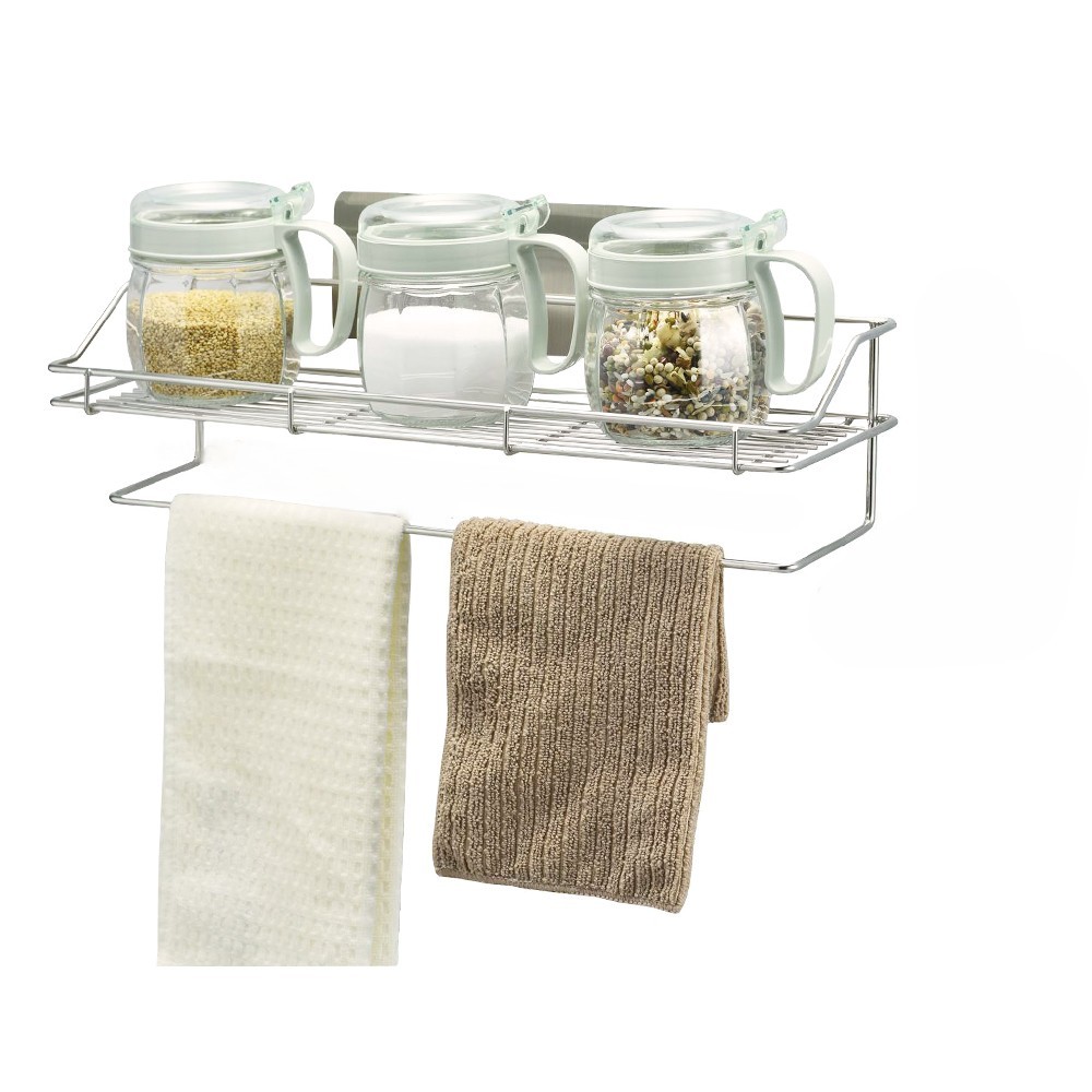 Полка из нержавеющей стали на самоклейке FABRIKA OLA, 40,4×13×10,5 см