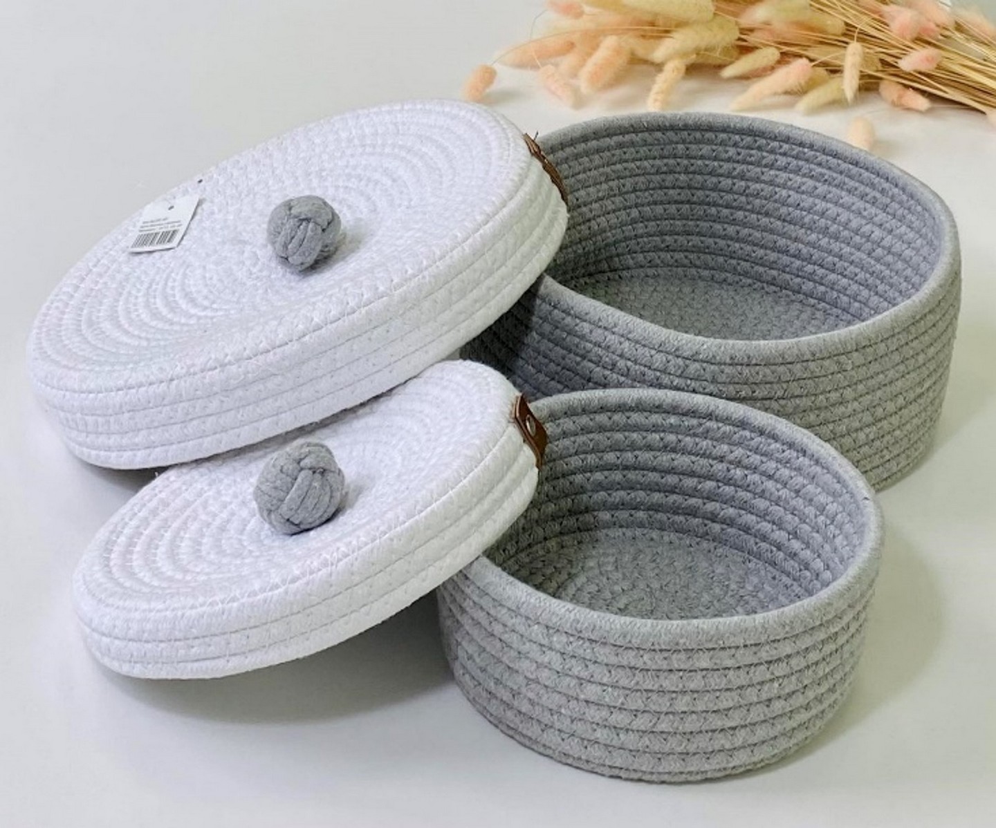 Набор корзин с крышкой Olens Монреаль, 25x11+ 18x8 см Набор корзин с крышкой Olens Монреаль, 25x11+ 18x8 см