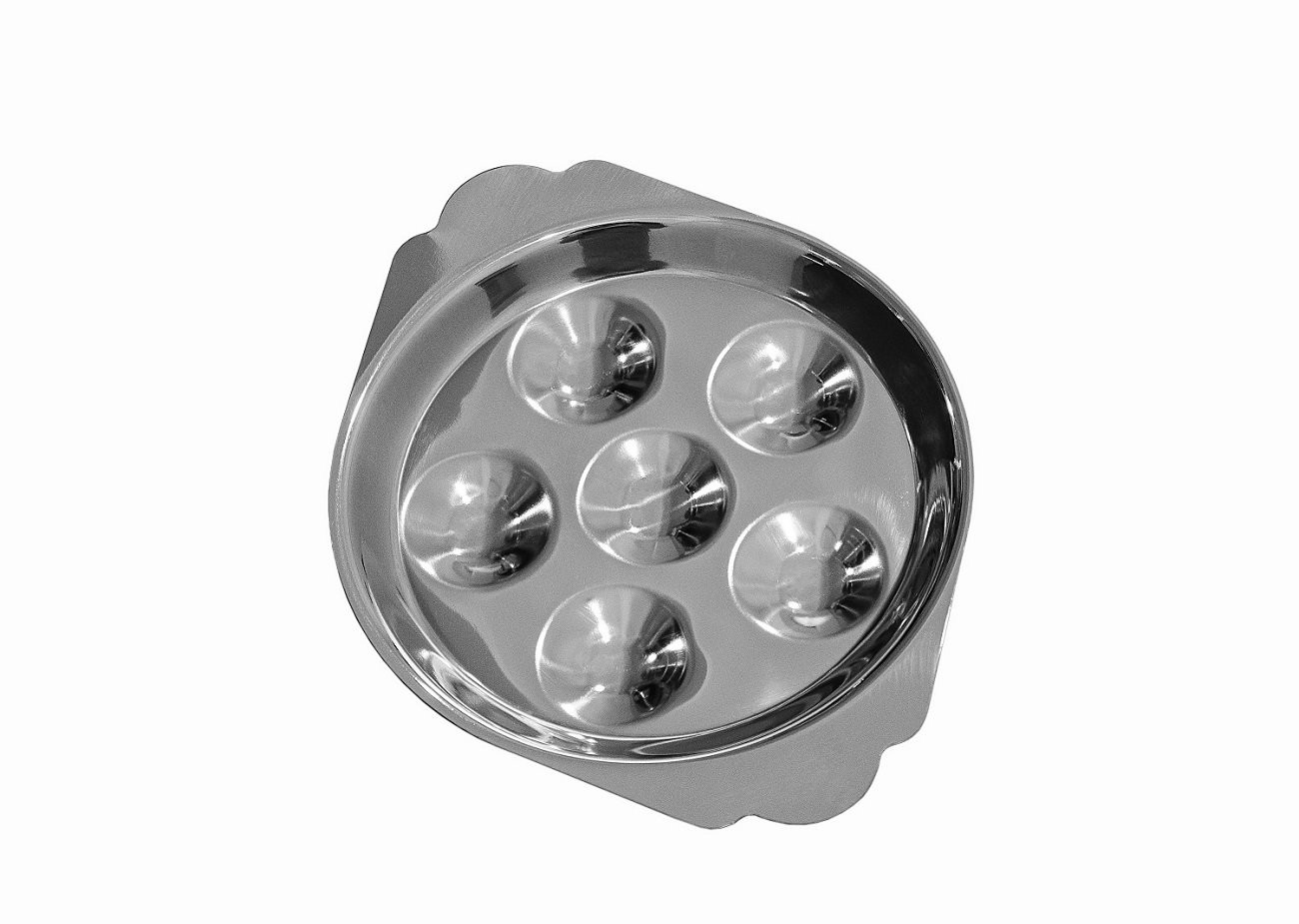 Блюдо Normak  для улиток на 6 штук из нержавеющей стали Блюдо Normak  для улиток на 6 штук из нержавеющей стали