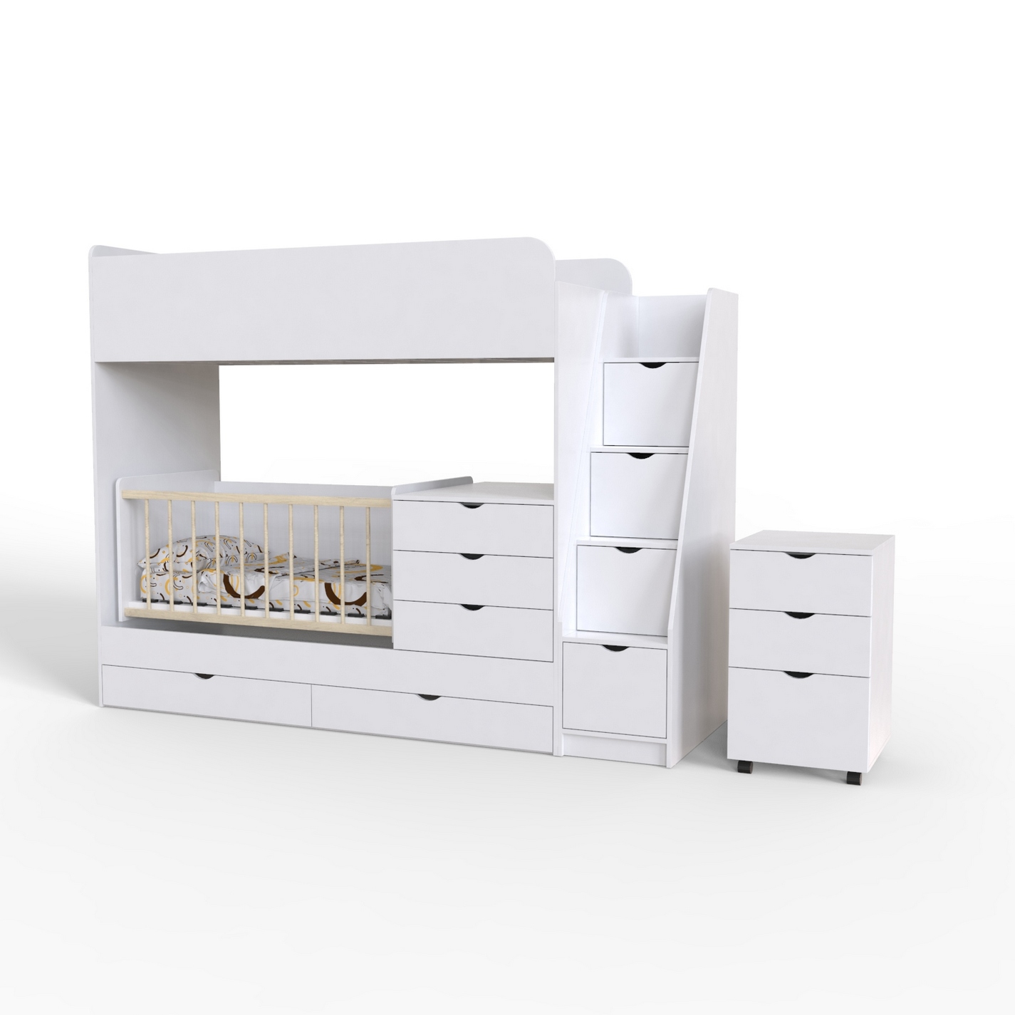 Кровать-чердак детская для 2-х  Binky ДС702BP Аляска аляска Кровать-чердак детская для 2-х  Binky ДС702BP Аляска аляска