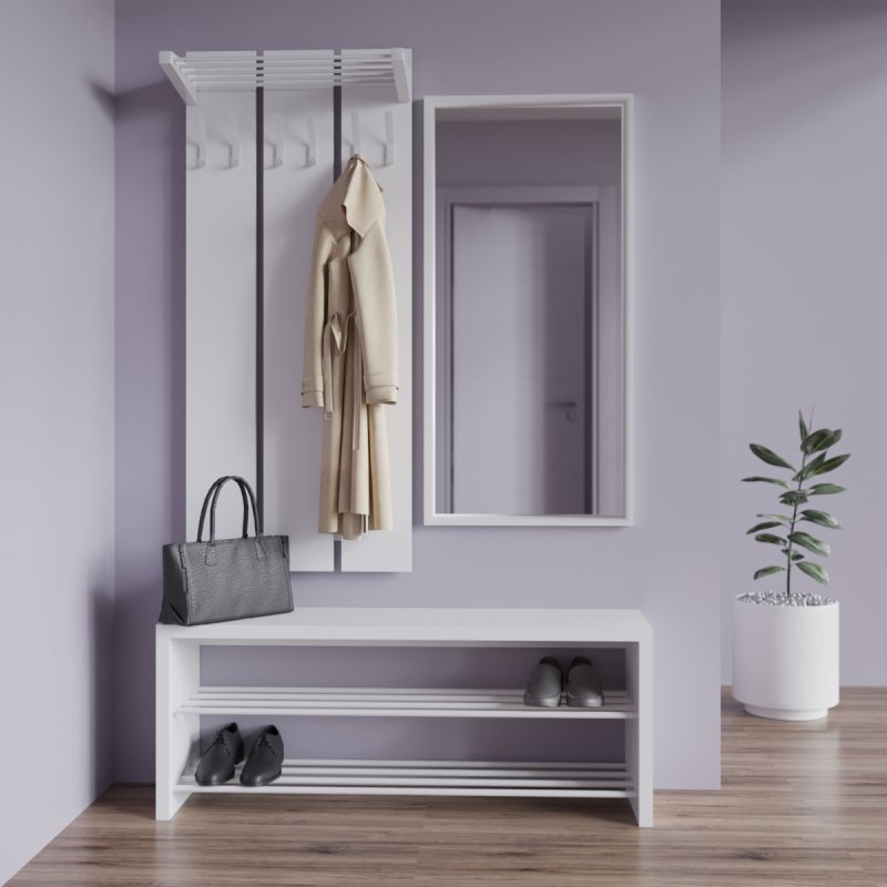 Прихожая  Аметист Белая - цвет белый