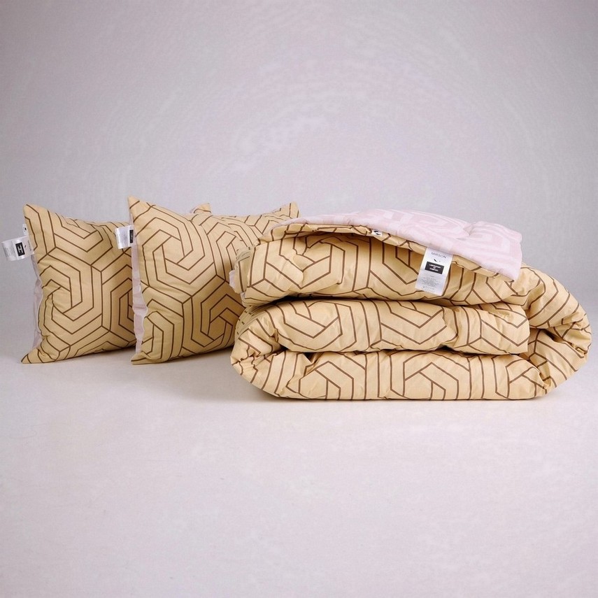 Летний постельный комплект №2808 Geometry "Ecosilk"